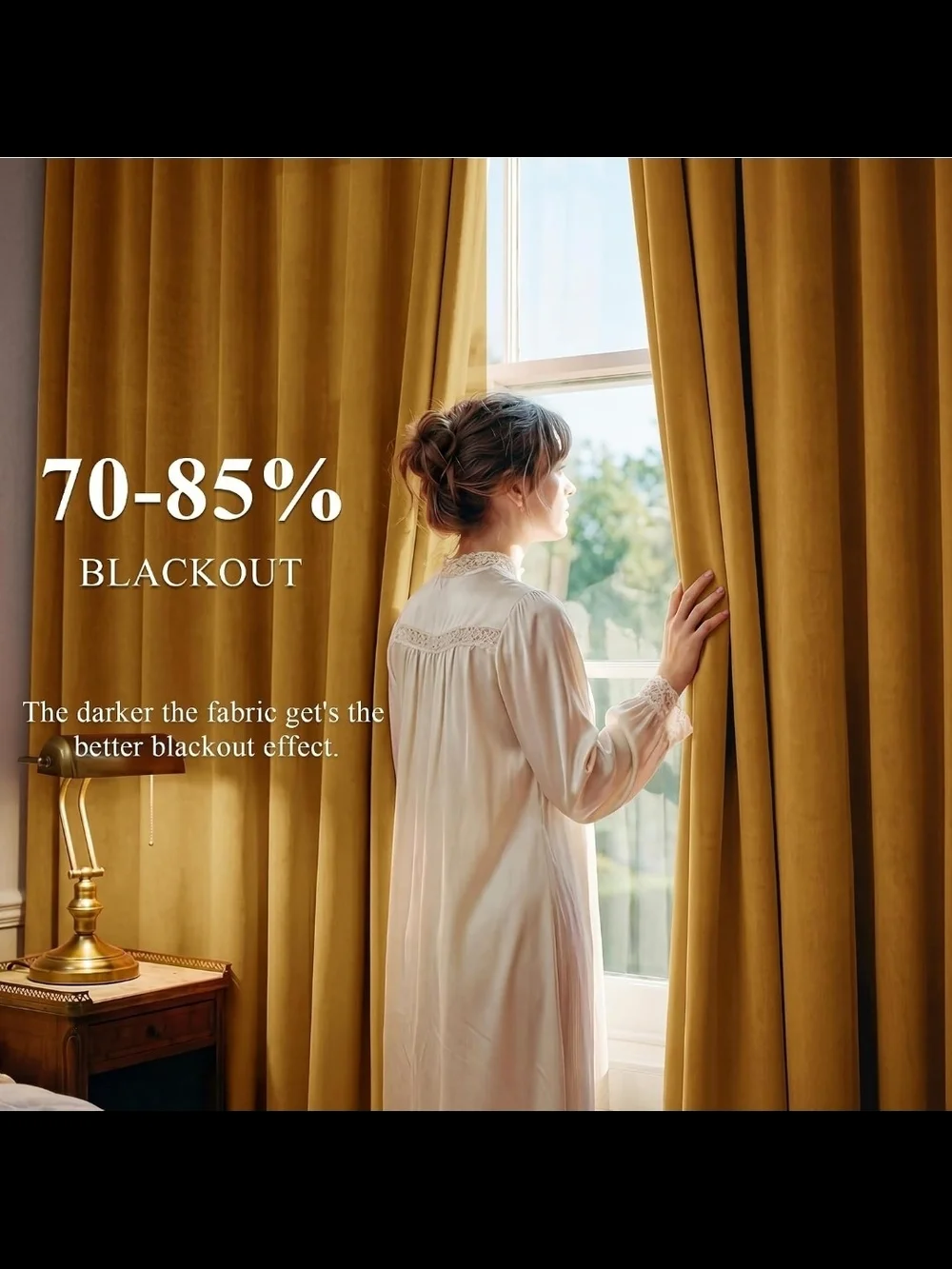 Gold Velvet Blackout Curtains